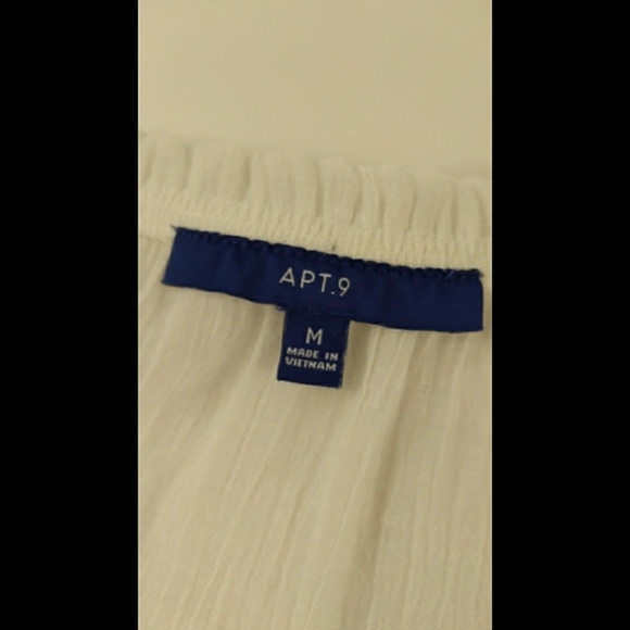 Apt. 9 boho cutwork tunic top with neck ties M - Picture 8 of 11